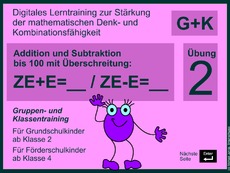 Rechnen bis 100 mit Überschreitung - ZE+E=__- ZE-E=__  - Übung 2(G+K).pdf